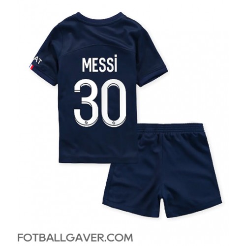 Paris Saint-Germain Lionel Messi #30 Fotballklær Hjemmedraktsett Barn 2022-23 Kortermet (+ korte bukser)